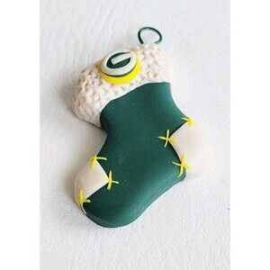 Vintage GREEN BAY PACKERS Christmas Stocking Socks Ornament - 90s NFL